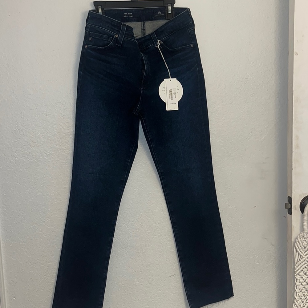 AG Adriano Goldschmied high rise, straight leg jeans
